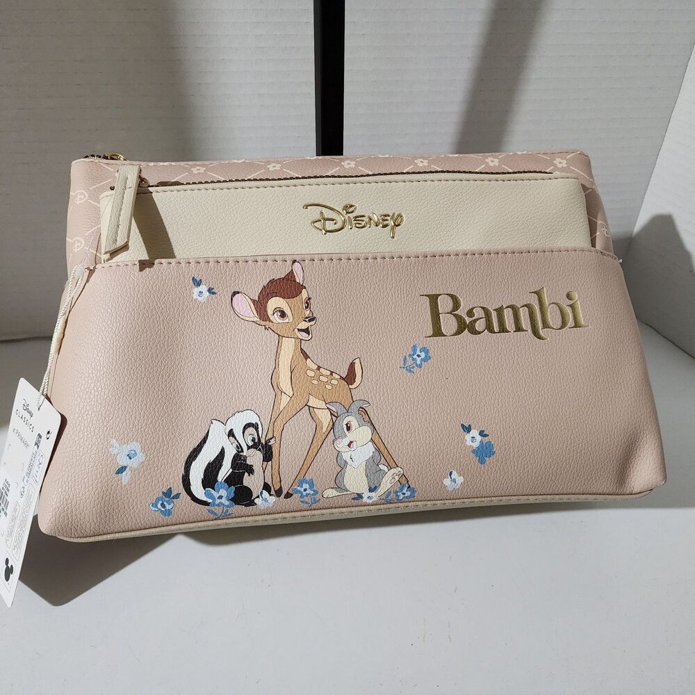 Disney's Bambi 2-in-1 Makeup Bag Travel Set. New With Tags.  Primark Exclusive.